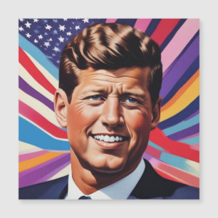 Magnétique Carte d'inspiration motivationnelle JFK John F. Ke