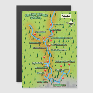 Magnétique Carte du canal de Grand Union