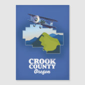 Magnétique Carte du comté de Crook Oregon (Devant)