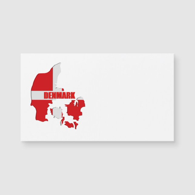 Magnétique Carte du Danemark (Devant)