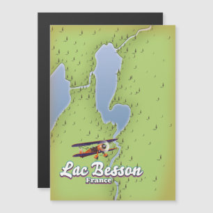 Magnétique Carte du Lac Besson France