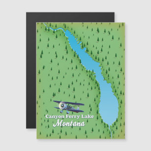 Magnétique Carte du lac Canyon Ferry Lake Montana