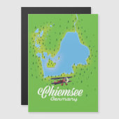 Magnétique carte du lac de chiemsee Allemagne (Devant / Derrière)