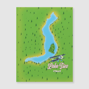 Magnétique Carte du lac d'Iseo Italie