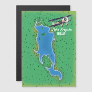 Magnétique Carte du lac Engure en Finlande