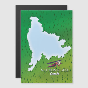 Magnétique Carte du lac Hubbard dans le nord du Michigan