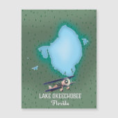 Magnétique Carte du lac Okeechobee Floride. (Devant)