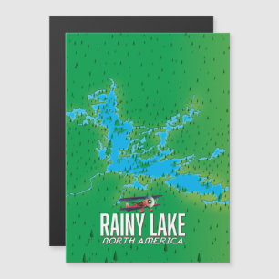 Magnétique Carte du lac Rainy d'Amérique du Nord