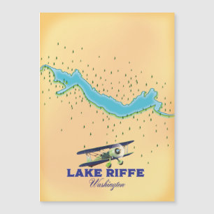 Magnétique Carte du lac Riffe Washington