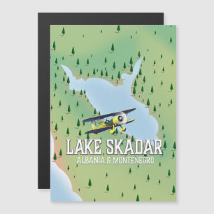 Magnétique Carte du lac Skadar Albanie et Monténégro