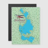 Magnétique Carte du lac Texcoco au Mexique (Devant / Derrière)