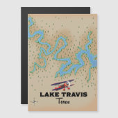 Magnétique Carte du lac Travis Texas (Devant / Derrière)