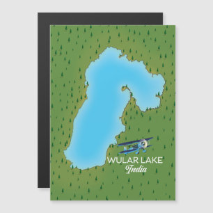 Magnétique Carte du lac Wular Inde