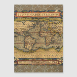 Magnétique Carte du monde d'Ortelius 1570 : Cartographie anti