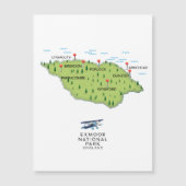 Magnétique carte du parc national d'Exmoor (Devant)