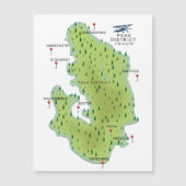 Magnétique Carte du Peak District Angleterre (Devant)