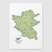 Magnétique Carte du Yorkshire Dales Angleterre (Devant)