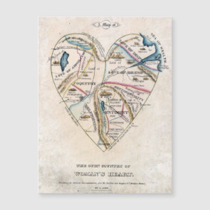 Magnétique Carte d'un cœur de femme
