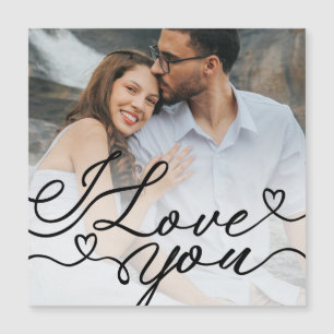 Magnétique Carte photo de la Saint-Valentin Je t'aime