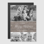 Magnétique Carte photo rustique Noël-magnétique (Devant / Derrière)