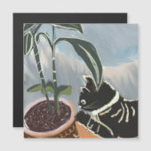 Magnétique Carte Plante de la maison de surveillance des chat (Devant / Derrière)