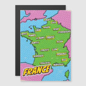 Magnétique Carte Pop Art Illustrated France (Devant / Derrière)