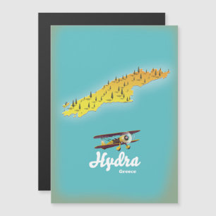 Magnétique Carte rétro d'Hydre Grèce