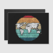 Magnétique Carte Retro World (Devant / Derrière)