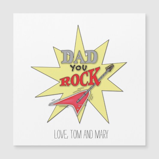 Magnétique Carte Rock Papa (Devant)