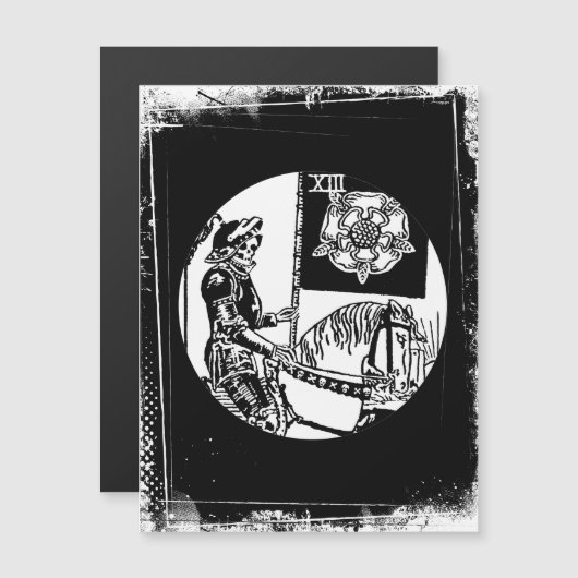 Magnétique Carte Tarot Symbole du pont blanc de l'cavalier mo (Devant / Derrière)