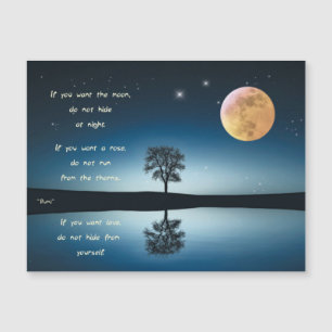Magnétique Carte uniquement Rumi - If you want the moon