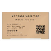 Magnétique Code Qr minimum professionnel Carte de visite rust (devant)