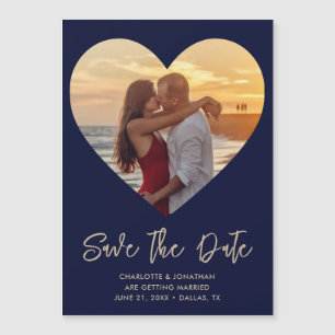 Magnétique Coeur photo mariage Enregistrer la date carte magn