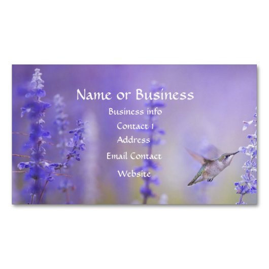 Magnétique Colibri, Oiseau, Nature, Faune, Carte de visite (devant)