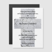 Magnétique Condoléances les plus profondes Carte de voeux mag (Devant / Derrière)