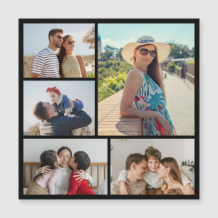 Magnétique Créez votre propre 5 photo Collage carte magnétiqu