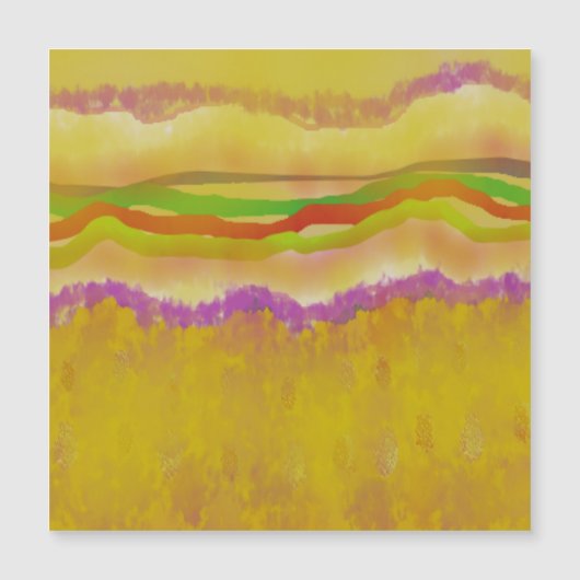 Magnétique Design d'art Chaleureux Soleil et Corn Carte posta (Devant)
