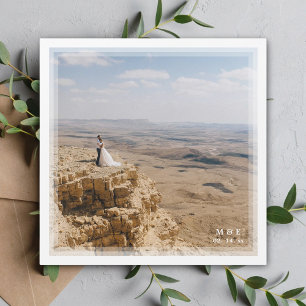 Magnétique Élégant Carte de remerciements Mariage photo de ma