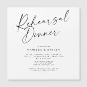 Magnétique Élégant Dîner de répétition de calligraphie Carte  (Devant)
