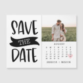 Magnétique Enregistrer la carte Calendrier Date Rustique Bann (Devant)