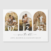 Magnétique Enregistrer la date Mariage Arch Carte  (Devant)