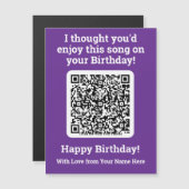 Magnétique Envoyer une chanson par QR Code sur une carte magn (Devant / Derrière)