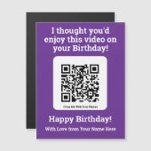 Magnétique Envoyer une vidéo par QR Code sur une carte magnét (Devant / Derrière)