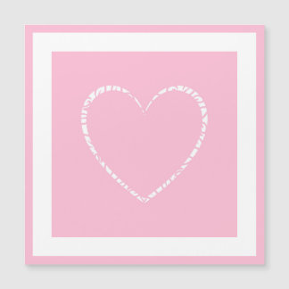 Magnétique Fleur rose élégante, Carte Valentine encadrée