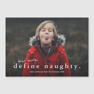 Magnétique Funny Définir Naughty Photo Carte de Noël
