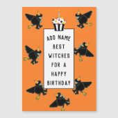 Magnétique Funny Halloween Carte cadeau d'anniversaire (Devant)