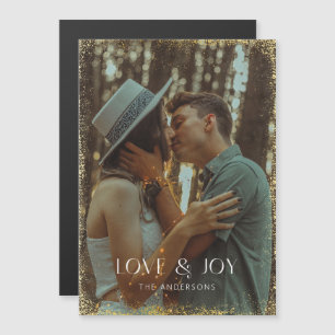 Magnétique Glittering Love & Joy Photo de vacances Carte magn