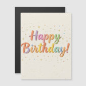 Magnétique Happy Birthday Invitation Card  (Devant / Derrière)