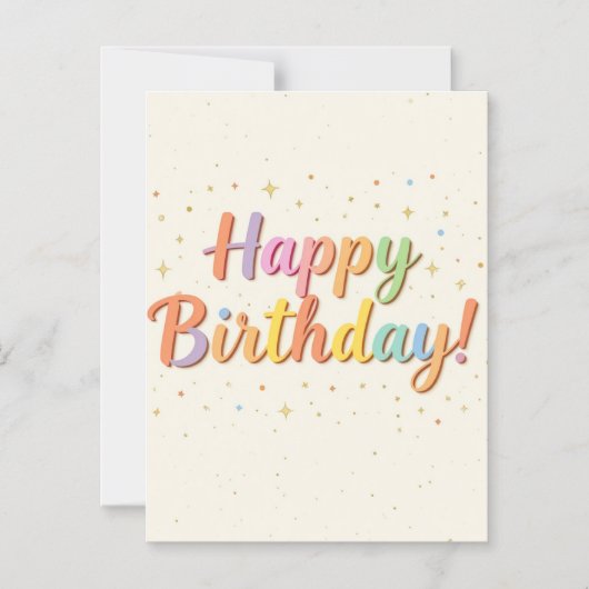 Magnétique Happy Birthday Invitation Card  (Recto)