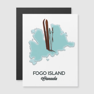 Magnétique île de Fogo Canada affiche carte